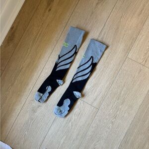 Gray and Black Athletic Socks